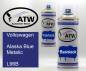Preview: Volkswagen, Alaska Blue Metalic, L96B: 400ml Sprühdose + 400ml Klarlack - Set, von ATW Autoteile West.